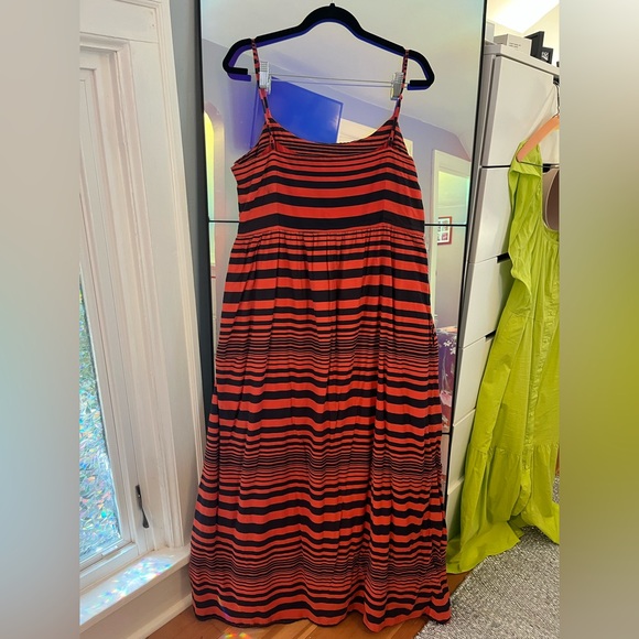 EUC Red/Navy Stripe Maxi Dress - Picture 2 of 7
